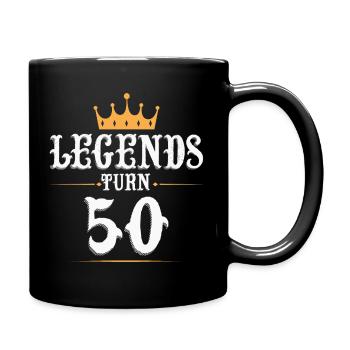 Les légendes ont 50 ans, 50 ans - Mug uni - noir - Droite