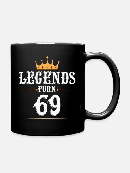 Les légendes ont 69 ans, 69 ans - Mug uni - noir