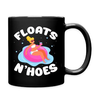 Floats' n'Hoes Summer Party Cocktail River Tubing - Full Colour Mug - black - Right