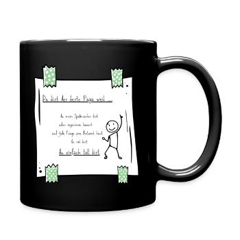 Bester Papa, Vatertag - Tasse einfarbig - Schwarz - Rechts