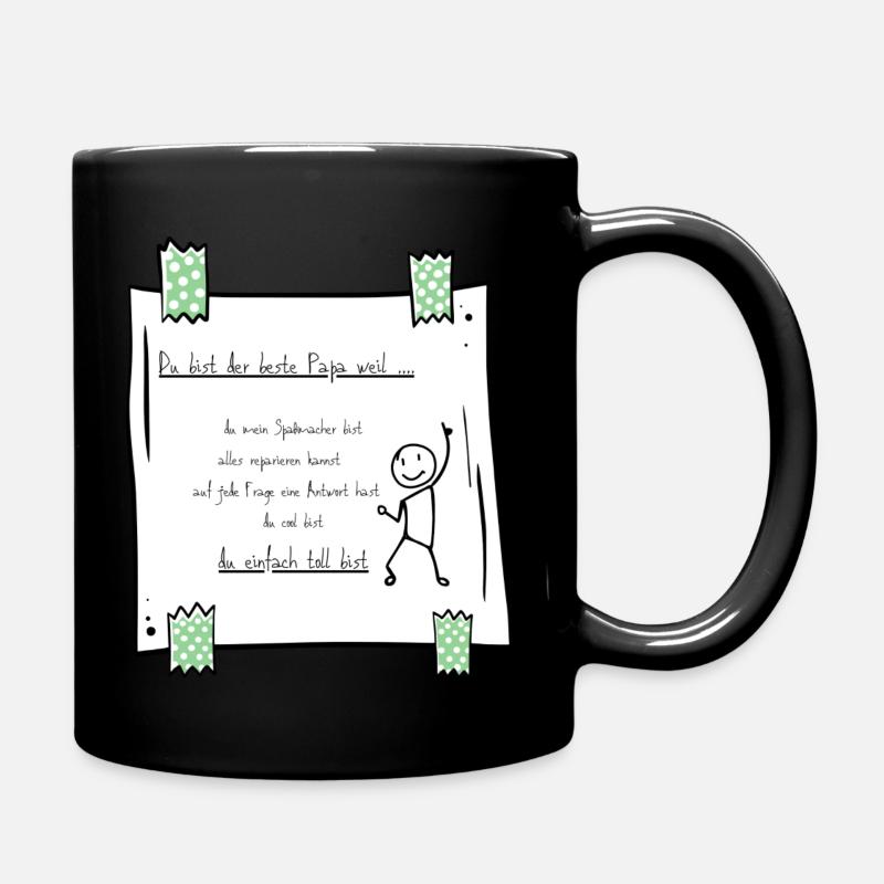 Bester Papa, Vatertag - Tasse einfarbig - Schwarz