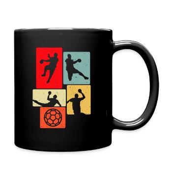Handball Retro Handballer - Full Colour Mug - black - Right