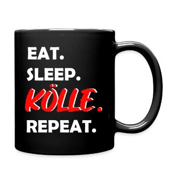 Eat Sleep Kölle Repeat Cologne - Mug uni - noir - Droite