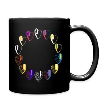 bracelet à messages d'amour. - Mug uni - noir - Droite