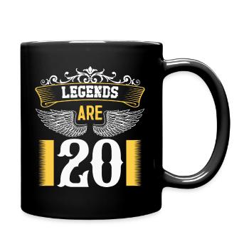 Legenden sind 20 Jahre alt, Geburtstag 20 - Tasse einfarbig - Schwarz - Rechts