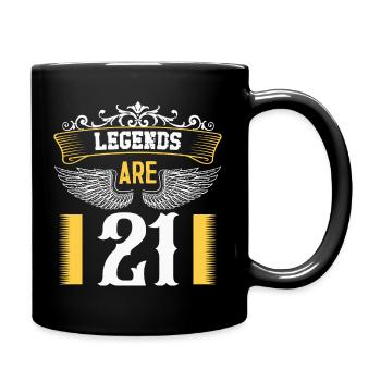Les légendes ont 21 ans, 21 ans - Mug uni - noir - Droite