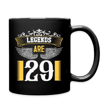 Legends are 29 years old, birthday 29 - Full Colour Mug - black - Right