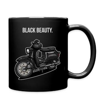 Swallow (black) // Illustration - Full Colour Mug - black - Right