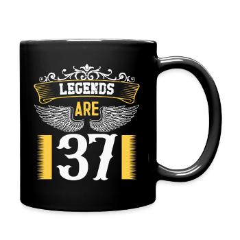 Les légendes ont 37 ans, 37 ans d’anniversaire - Mug uni - noir - Droite