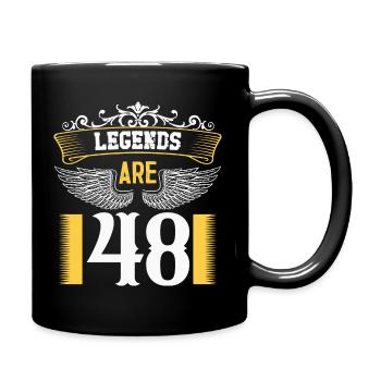 Legenden sind 48 Jahre alt, Geburtstag 48 - Tasse einfarbig - Schwarz - Rechts
