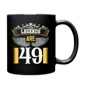 Legends are 49 years old, birthday 49 - Full Colour Mug - black - Right