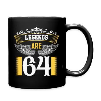 Les légendes ont 64 ans, anniversaire 64 - Mug uni - noir - Droite