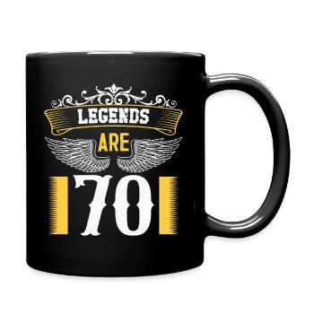 Legends are 70 years old, birthday 70 - Full Colour Mug - black - Right
