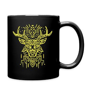 Tête de Cerf : l'essence de la Nature - Mug uni - noir - Droite