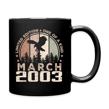 Incomparable depuis mars 2003, 21e Anniversaire - Mug uni - noir - Droite