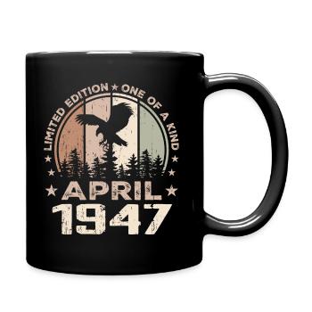 Incomparable depuis avril 1947, 77e Anniversaire - Mug uni - noir - Droite