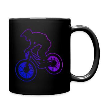 Vététistes Cyclisme VTT Femme - Mug uni - noir - Droite