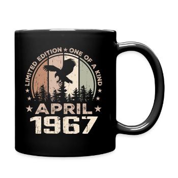 Unvergleichlich seit April 1967, 57. Jahrestag - Tasse einfarbig - Schwarz - Rechts