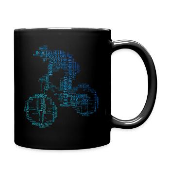 Cyclistes VTT Femmes Hommes VTT Cyclisme - Mug uni - noir - Droite