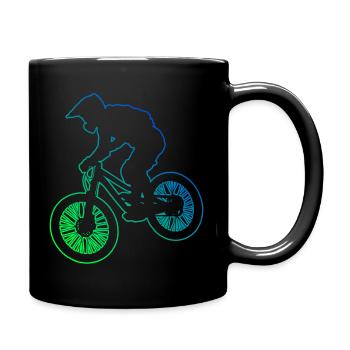 VTT Cycliste Cycliste Femme Mountainbik - Mug uni - noir - Droite