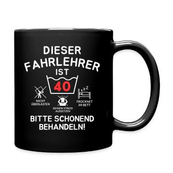 Ce moniteur d’auto-école a 40 ans. - Mug uni - noir - Droite