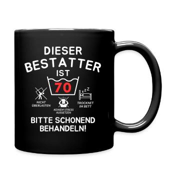 Cet entrepreneur de pompes funèbres a 70 ans. - Mug uni - noir - Droite