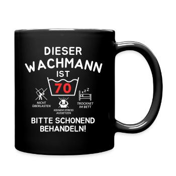 Cet agent de sécurité a 70 ans. - Mug uni - noir - Droite