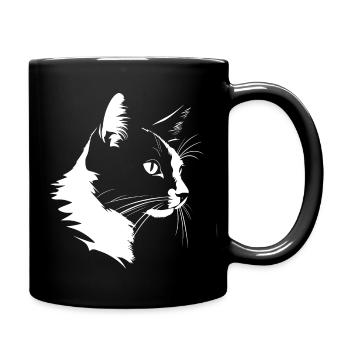 Chat, Motif De Chat - Mug uni - noir - Droite
