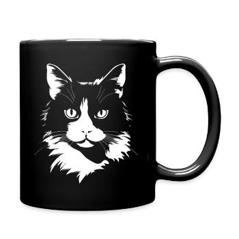 cat, cat motif, cute, gift, gift ideas - Full Colour Mug - black - Right