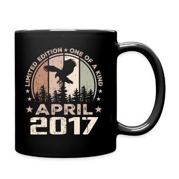 Incomparable since April 2017, 7th Anniversary - Full Colour Mug - black - Right