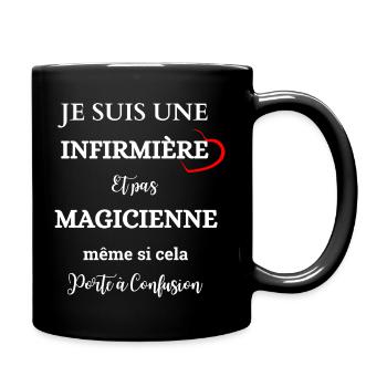 Ich bin Krankenschwester - Tasse einfarbig - Schwarz - Rechts