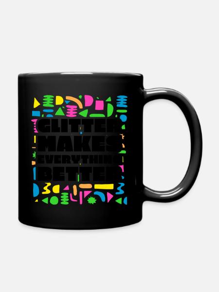 Glitter - Full Colour Mug - black