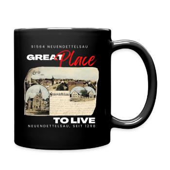 91564 Neuendettelsau Mittelfranken Gemeinde Mode - Tasse einfarbig - Schwarz - Rechts