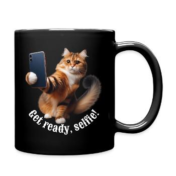 Get ready, selfie-8 - Full Colour Mug - black - Right