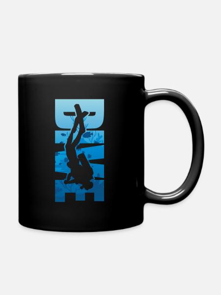 Tauchen - Tasse einfarbig - Schwarz