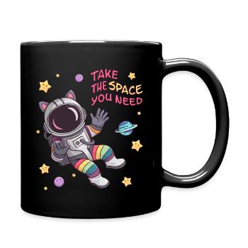 Take The Space You Need - Astronaut - Full Colour Mug - black - Right