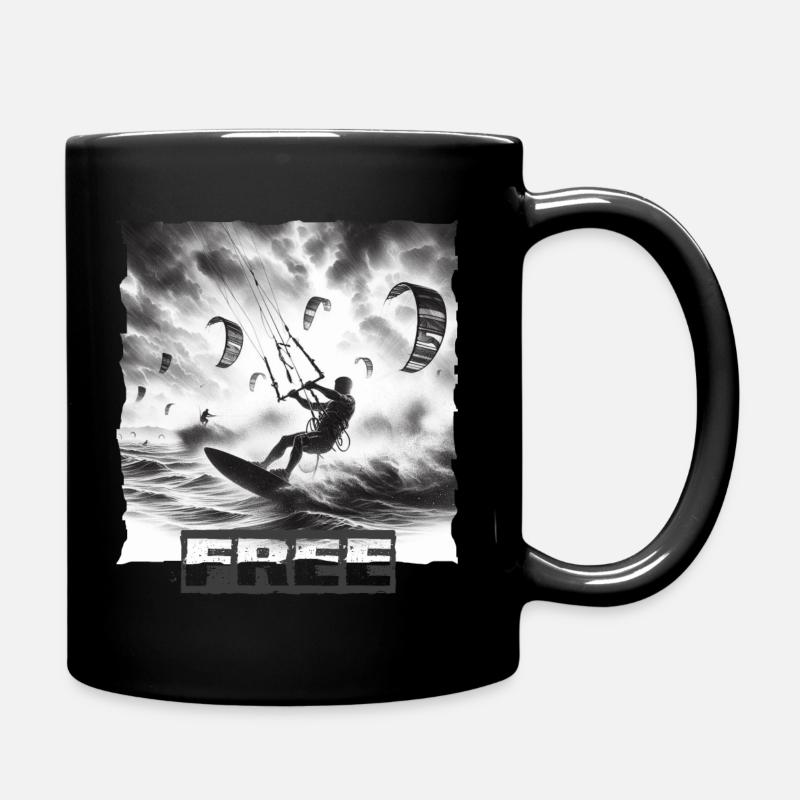 Kitesurfing - Full Colour Mug - black
