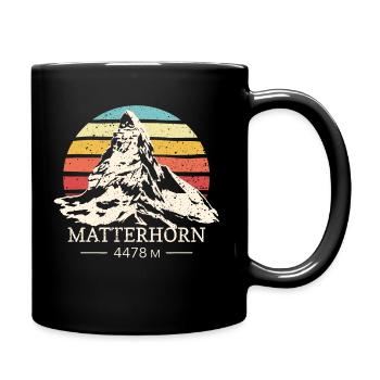 Matterhorn Climbing Finisher Skiing Zermatt - Full Colour Mug - black - Right