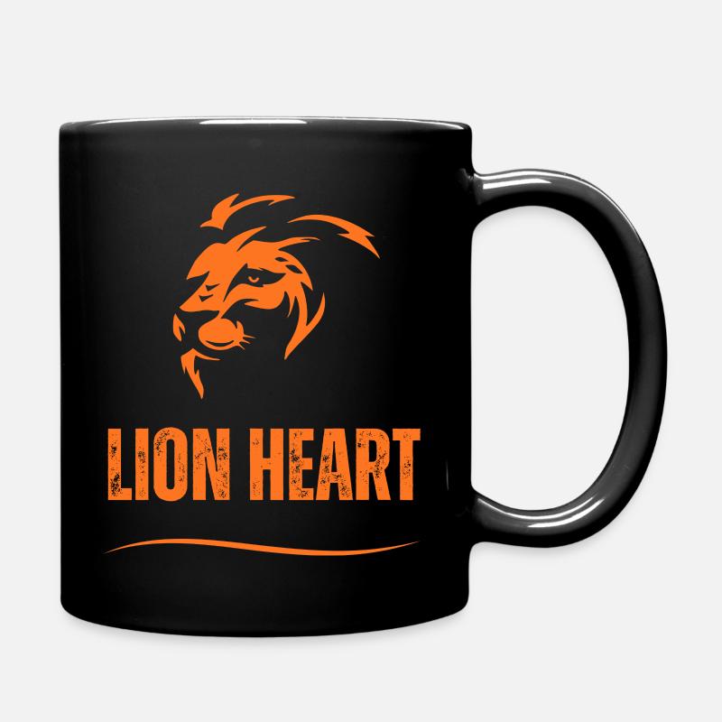 Lion Heart - Full Colour Mug - black