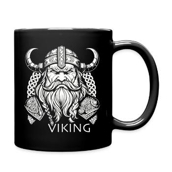 Wikinger - Tasse einfarbig - Schwarz - Rechts