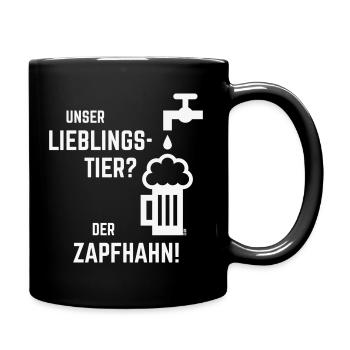 Unser Lieblingstier? Der Zapfhahn! (Bier / White) - Tasse einfarbig - Schwarz - Rechts