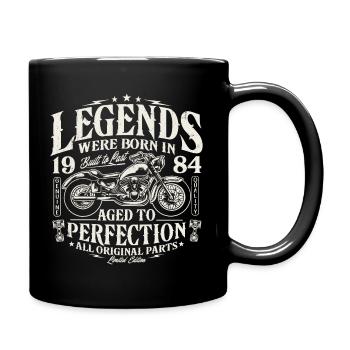 1984 Vintage Born Légendes Anniversaire Moto - Mug uni - noir - Droite