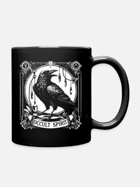 Occult Spirit Corbeau Pendule 2 - Mug uni - noir