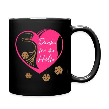 Thanks for the help, friendship - Full Colour Mug - black - Right