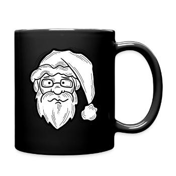 Weihnachtsmann - Tasse einfarbig - Schwarz - Rechts