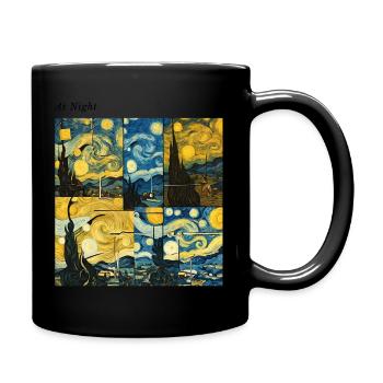 la notte stellata - Tazza monocolore - nero - Destra
