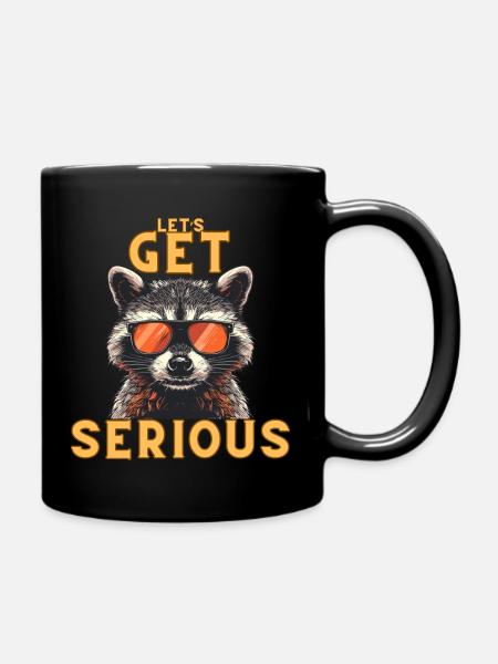raton laveur sérieux - Mug uni - noir