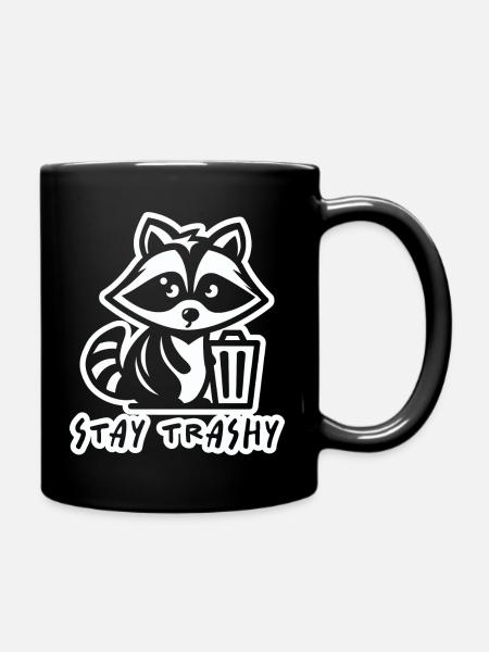 raton laveur reste trash - Mug uni - noir