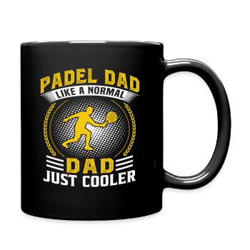 Padel Papa wie ein normaler Papa, nur cooler - Tasse einfarbig - Schwarz - Rechts
