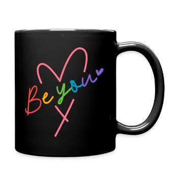 Selfcare Be – Positives LGBTQ+ Design - Tasse einfarbig - Schwarz - Rechts
